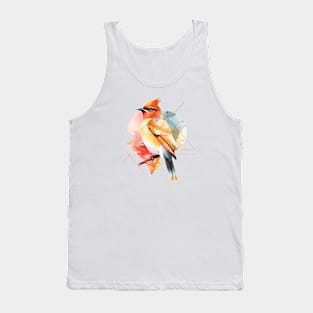 Colorful and geometric cedar waxwing Tank Top